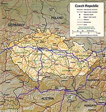 Map of Czech Republic