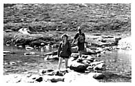 Patrycja & Michael cross a creek