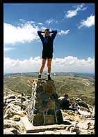 Patrycja on the summit of Mt Kosciuzsko