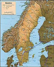 Map of Sweden